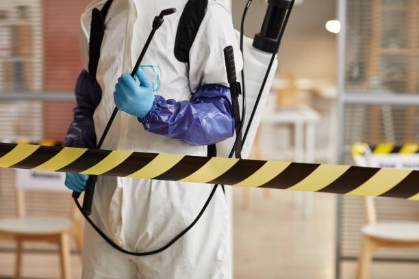 Professional Biohazard Cleanup technician working in Fowler, MI